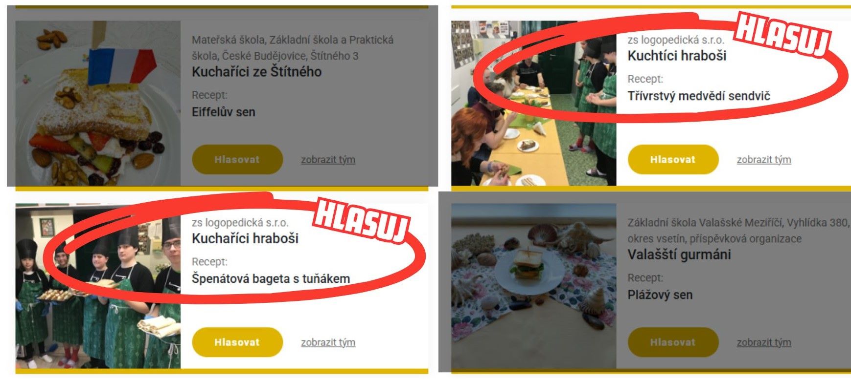 HLASUJTE pro naši školu!